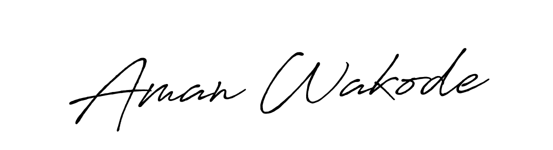 Design your own signature with our free online signature maker. With this signature software, you can create a handwritten (Antro_Vectra_Bolder) signature for name Aman Wakode. Aman Wakode signature style 7 images and pictures png
