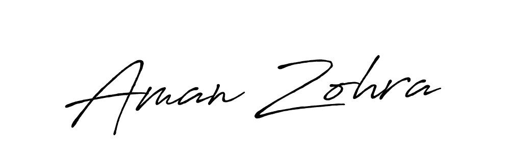 Create a beautiful signature design for name Aman Zohra. With this signature (Antro_Vectra_Bolder) fonts, you can make a handwritten signature for free. Aman Zohra signature style 7 images and pictures png