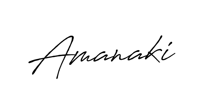 Use a signature maker to create a handwritten signature online. With this signature software, you can design (Antro_Vectra_Bolder) your own signature for name Amanaki. Amanaki signature style 7 images and pictures png