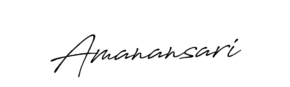 Create a beautiful signature design for name Amanansari. With this signature (Antro_Vectra_Bolder) fonts, you can make a handwritten signature for free. Amanansari signature style 7 images and pictures png