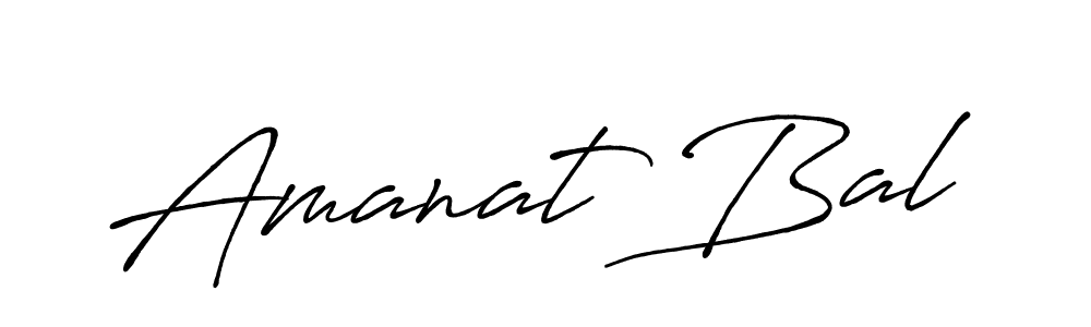 Create a beautiful signature design for name Amanat Bal. With this signature (Antro_Vectra_Bolder) fonts, you can make a handwritten signature for free. Amanat Bal signature style 7 images and pictures png