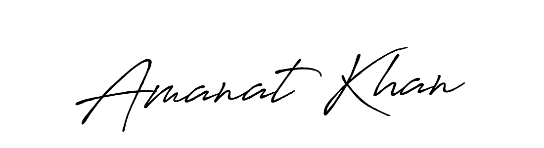 Use a signature maker to create a handwritten signature online. With this signature software, you can design (Antro_Vectra_Bolder) your own signature for name Amanat Khan. Amanat Khan signature style 7 images and pictures png