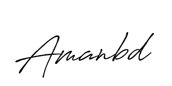 Design your own signature with our free online signature maker. With this signature software, you can create a handwritten (Antro_Vectra_Bolder) signature for name Amanbd. Amanbd signature style 7 images and pictures png