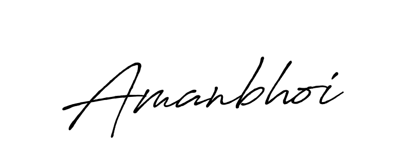 How to make Amanbhoi signature? Antro_Vectra_Bolder is a professional autograph style. Create handwritten signature for Amanbhoi name. Amanbhoi signature style 7 images and pictures png