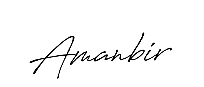 Use a signature maker to create a handwritten signature online. With this signature software, you can design (Antro_Vectra_Bolder) your own signature for name Amanbir. Amanbir signature style 7 images and pictures png