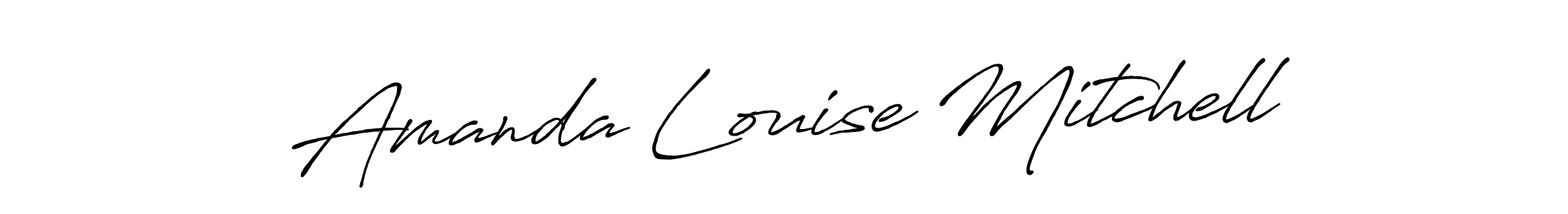 How to make Amanda Louise Mitchell name signature. Use Antro_Vectra_Bolder style for creating short signs online. This is the latest handwritten sign. Amanda Louise Mitchell signature style 7 images and pictures png