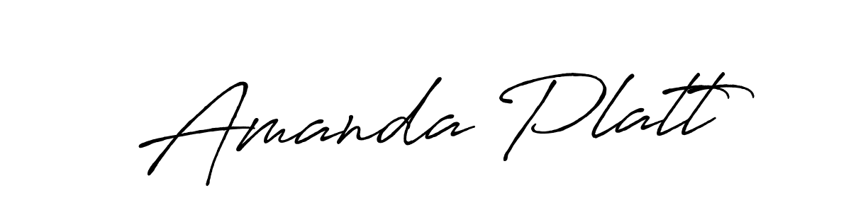 Create a beautiful signature design for name Amanda Platt. With this signature (Antro_Vectra_Bolder) fonts, you can make a handwritten signature for free. Amanda Platt signature style 7 images and pictures png