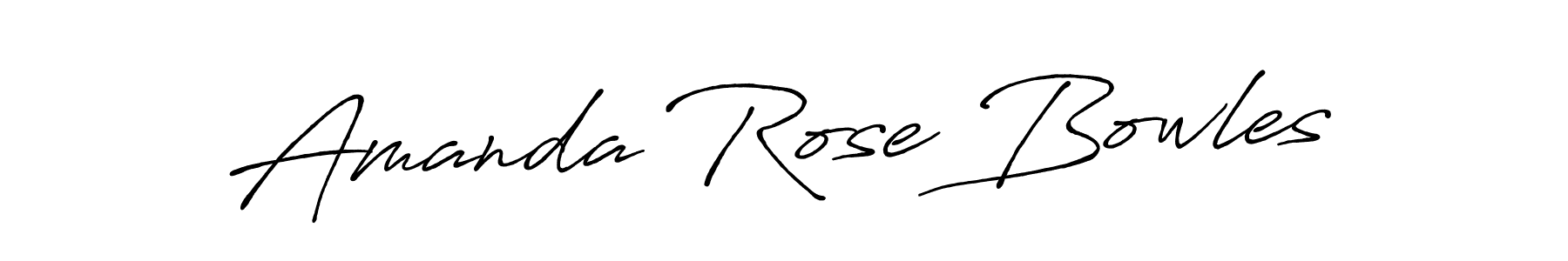 Make a beautiful signature design for name Amanda Rose Bowles. With this signature (Antro_Vectra_Bolder) style, you can create a handwritten signature for free. Amanda Rose Bowles signature style 7 images and pictures png