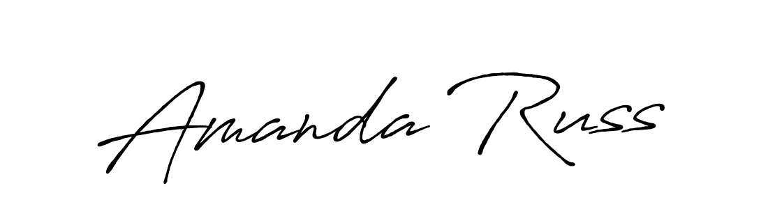 Create a beautiful signature design for name Amanda Russ. With this signature (Antro_Vectra_Bolder) fonts, you can make a handwritten signature for free. Amanda Russ signature style 7 images and pictures png