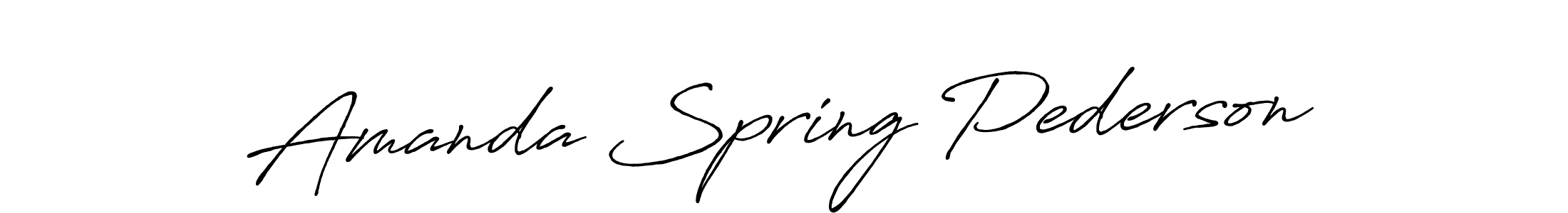 Also we have Amanda Spring Pederson name is the best signature style. Create professional handwritten signature collection using Antro_Vectra_Bolder autograph style. Amanda Spring Pederson signature style 7 images and pictures png