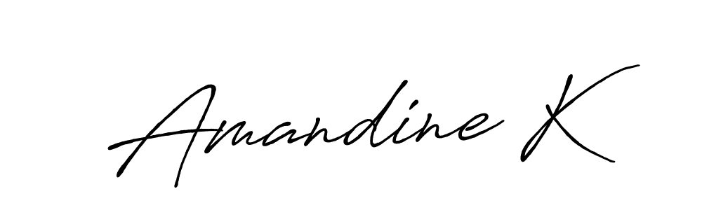 Similarly Antro_Vectra_Bolder is the best handwritten signature design. Signature creator online .You can use it as an online autograph creator for name Amandine K. Amandine K signature style 7 images and pictures png
