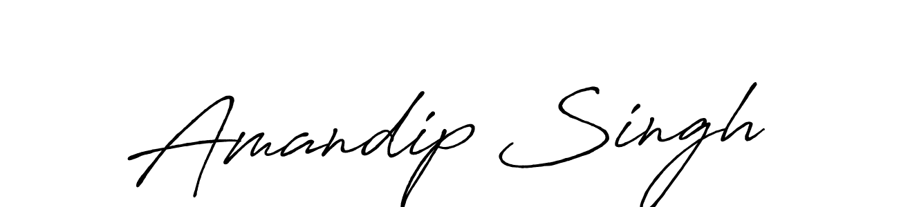 Create a beautiful signature design for name Amandip Singh. With this signature (Antro_Vectra_Bolder) fonts, you can make a handwritten signature for free. Amandip Singh signature style 7 images and pictures png