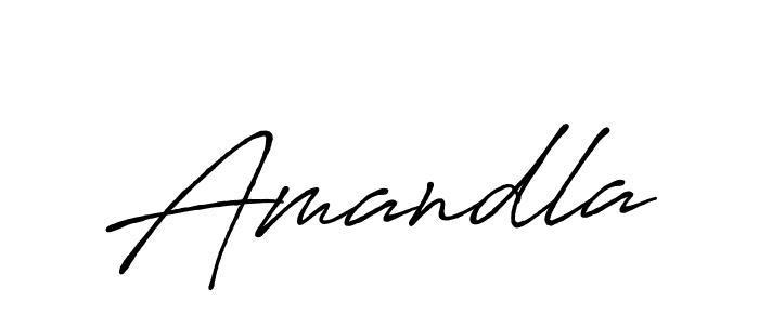 Create a beautiful signature design for name Amandla. With this signature (Antro_Vectra_Bolder) fonts, you can make a handwritten signature for free. Amandla signature style 7 images and pictures png