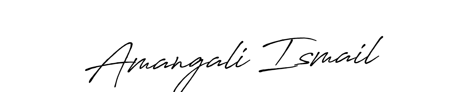 if you are searching for the best signature style for your name Amangali Ismail. so please give up your signature search. here we have designed multiple signature styles  using Antro_Vectra_Bolder. Amangali Ismail signature style 7 images and pictures png