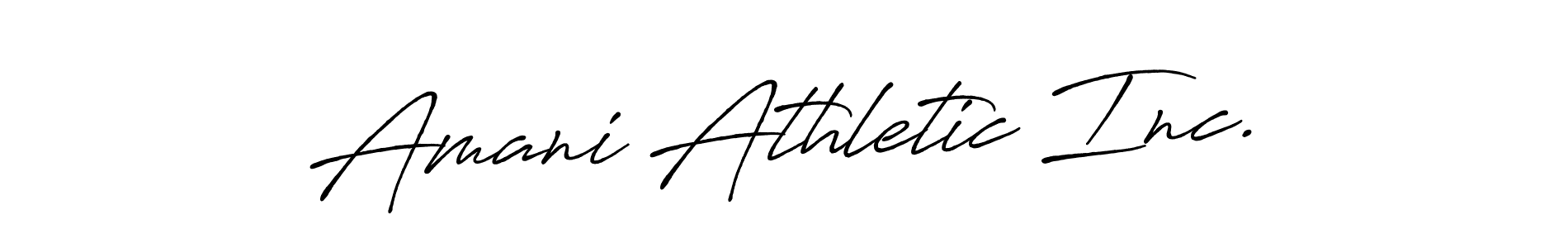 Create a beautiful signature design for name Amani Athletic Inc.. With this signature (Antro_Vectra_Bolder) fonts, you can make a handwritten signature for free. Amani Athletic Inc. signature style 7 images and pictures png