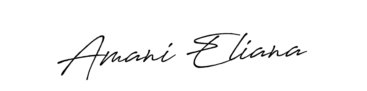 Make a beautiful signature design for name Amani Eliana. Use this online signature maker to create a handwritten signature for free. Amani Eliana signature style 7 images and pictures png