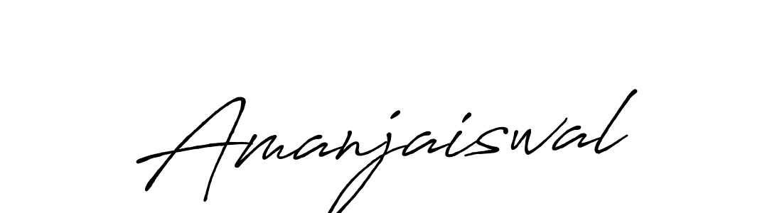 Make a beautiful signature design for name Amanjaiswal. With this signature (Antro_Vectra_Bolder) style, you can create a handwritten signature for free. Amanjaiswal signature style 7 images and pictures png