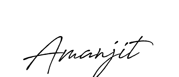 Use a signature maker to create a handwritten signature online. With this signature software, you can design (Antro_Vectra_Bolder) your own signature for name Amanjit. Amanjit signature style 7 images and pictures png