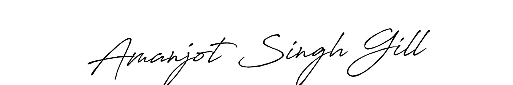 Design your own signature with our free online signature maker. With this signature software, you can create a handwritten (Antro_Vectra_Bolder) signature for name Amanjot Singh Gill. Amanjot Singh Gill signature style 7 images and pictures png