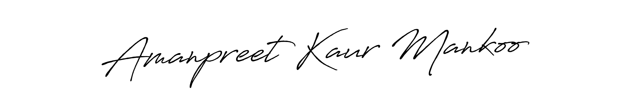 Design your own signature with our free online signature maker. With this signature software, you can create a handwritten (Antro_Vectra_Bolder) signature for name Amanpreet Kaur Mankoo. Amanpreet Kaur Mankoo signature style 7 images and pictures png