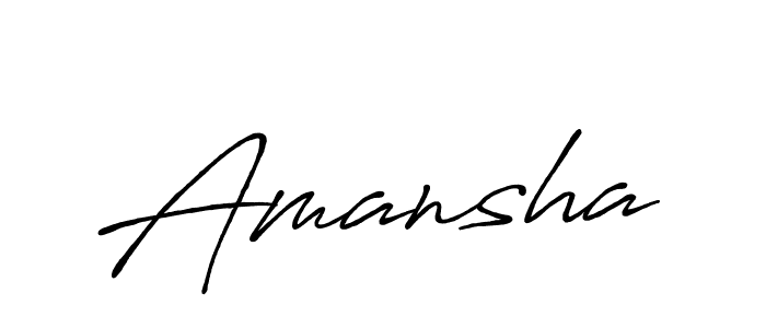 How to make Amansha name signature. Use Antro_Vectra_Bolder style for creating short signs online. This is the latest handwritten sign. Amansha signature style 7 images and pictures png