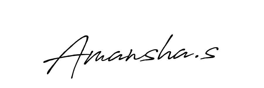 Create a beautiful signature design for name Amansha.s. With this signature (Antro_Vectra_Bolder) fonts, you can make a handwritten signature for free. Amansha.s signature style 7 images and pictures png