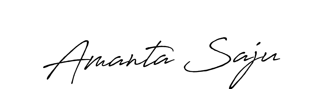 Make a beautiful signature design for name Amanta Saju. Use this online signature maker to create a handwritten signature for free. Amanta Saju signature style 7 images and pictures png