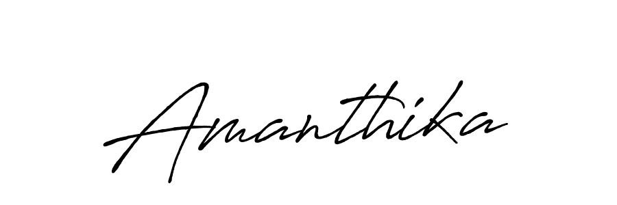 Make a beautiful signature design for name Amanthika. With this signature (Antro_Vectra_Bolder) style, you can create a handwritten signature for free. Amanthika signature style 7 images and pictures png