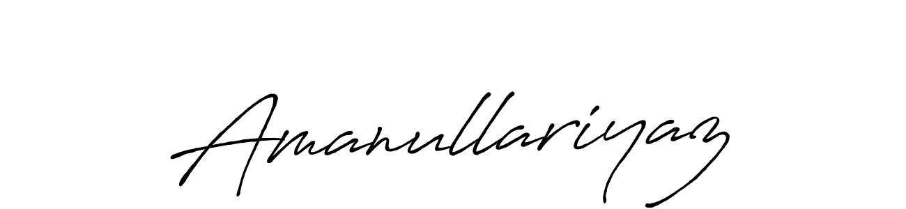 Create a beautiful signature design for name Amanullariyaz. With this signature (Antro_Vectra_Bolder) fonts, you can make a handwritten signature for free. Amanullariyaz signature style 7 images and pictures png