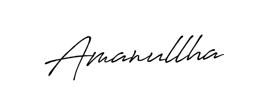 Make a beautiful signature design for name Amanullha. With this signature (Antro_Vectra_Bolder) style, you can create a handwritten signature for free. Amanullha signature style 7 images and pictures png