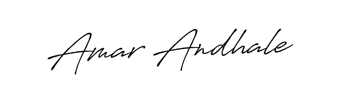 How to make Amar Andhale name signature. Use Antro_Vectra_Bolder style for creating short signs online. This is the latest handwritten sign. Amar Andhale signature style 7 images and pictures png