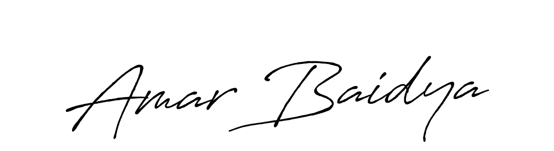 Create a beautiful signature design for name Amar Baidya. With this signature (Antro_Vectra_Bolder) fonts, you can make a handwritten signature for free. Amar Baidya signature style 7 images and pictures png