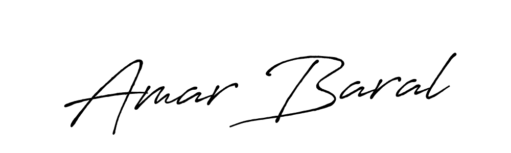 Amar Baral stylish signature style. Best Handwritten Sign (Antro_Vectra_Bolder) for my name. Handwritten Signature Collection Ideas for my name Amar Baral. Amar Baral signature style 7 images and pictures png