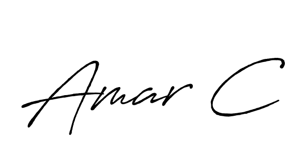 How to make Amar C name signature. Use Antro_Vectra_Bolder style for creating short signs online. This is the latest handwritten sign. Amar C signature style 7 images and pictures png