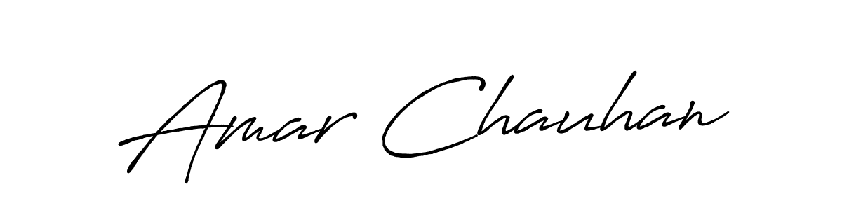 Make a beautiful signature design for name Amar Chauhan. With this signature (Antro_Vectra_Bolder) style, you can create a handwritten signature for free. Amar Chauhan signature style 7 images and pictures png