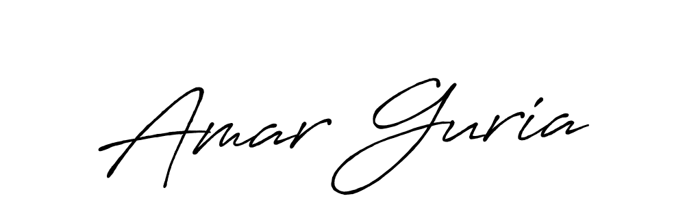 How to make Amar Guria name signature. Use Antro_Vectra_Bolder style for creating short signs online. This is the latest handwritten sign. Amar Guria signature style 7 images and pictures png