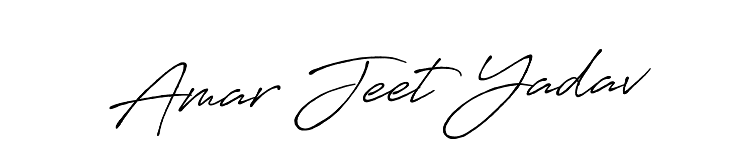 Create a beautiful signature design for name Amar Jeet Yadav. With this signature (Antro_Vectra_Bolder) fonts, you can make a handwritten signature for free. Amar Jeet Yadav signature style 7 images and pictures png