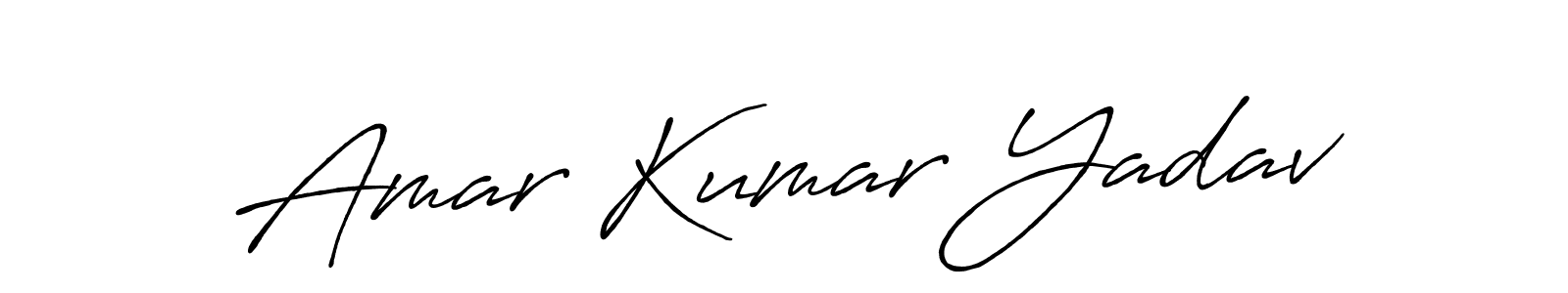 Use a signature maker to create a handwritten signature online. With this signature software, you can design (Antro_Vectra_Bolder) your own signature for name Amar Kumar Yadav. Amar Kumar Yadav signature style 7 images and pictures png