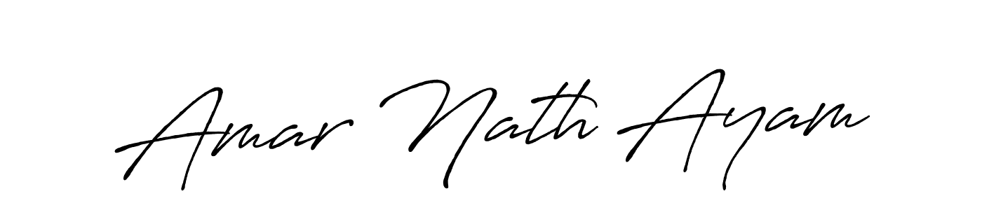Make a beautiful signature design for name Amar Nath Ayam. With this signature (Antro_Vectra_Bolder) style, you can create a handwritten signature for free. Amar Nath Ayam signature style 7 images and pictures png
