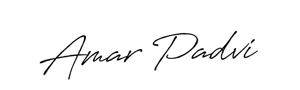 Make a beautiful signature design for name Amar Padvi. With this signature (Antro_Vectra_Bolder) style, you can create a handwritten signature for free. Amar Padvi signature style 7 images and pictures png