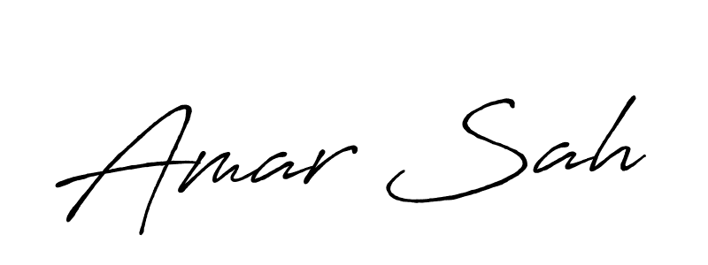 Make a beautiful signature design for name Amar Sah. With this signature (Antro_Vectra_Bolder) style, you can create a handwritten signature for free. Amar Sah signature style 7 images and pictures png