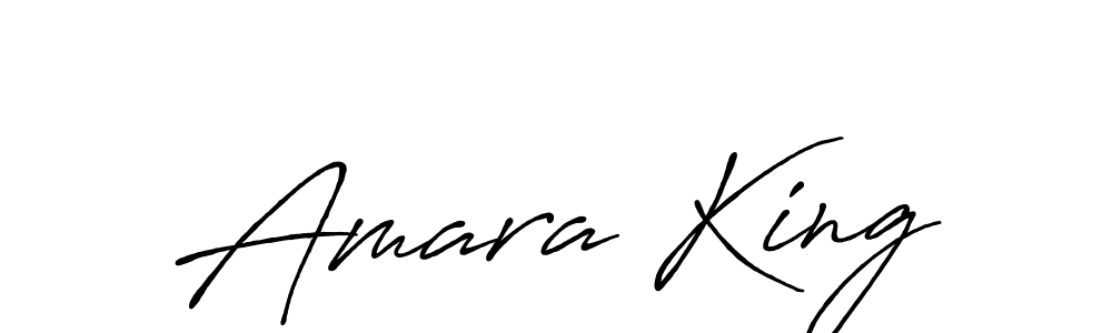 Amara King stylish signature style. Best Handwritten Sign (Antro_Vectra_Bolder) for my name. Handwritten Signature Collection Ideas for my name Amara King. Amara King signature style 7 images and pictures png