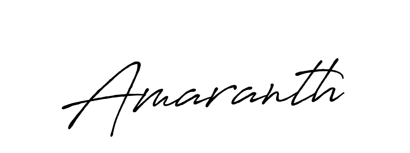 Use a signature maker to create a handwritten signature online. With this signature software, you can design (Antro_Vectra_Bolder) your own signature for name Amaranth. Amaranth signature style 7 images and pictures png