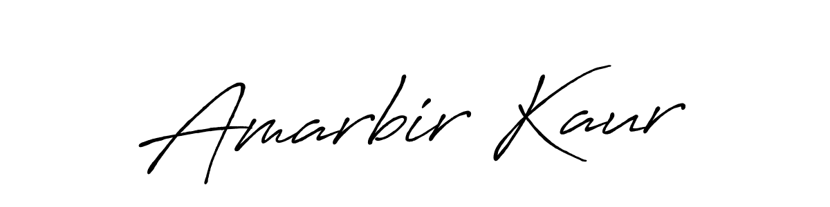 Create a beautiful signature design for name Amarbir Kaur. With this signature (Antro_Vectra_Bolder) fonts, you can make a handwritten signature for free. Amarbir Kaur signature style 7 images and pictures png
