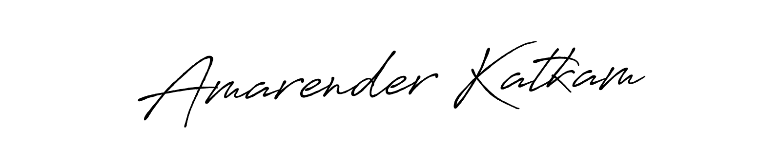 Create a beautiful signature design for name Amarender Katkam. With this signature (Antro_Vectra_Bolder) fonts, you can make a handwritten signature for free. Amarender Katkam signature style 7 images and pictures png