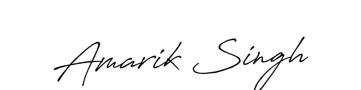 Make a beautiful signature design for name Amarik Singh. With this signature (Antro_Vectra_Bolder) style, you can create a handwritten signature for free. Amarik Singh signature style 7 images and pictures png