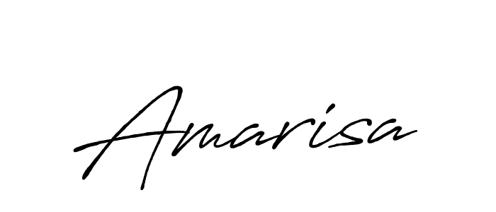 How to make Amarisa name signature. Use Antro_Vectra_Bolder style for creating short signs online. This is the latest handwritten sign. Amarisa signature style 7 images and pictures png