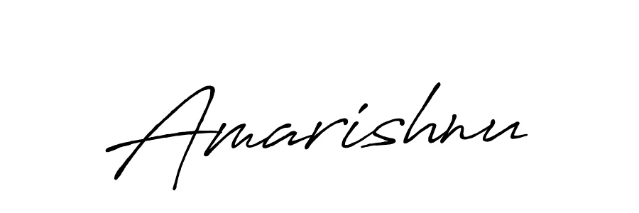 Make a beautiful signature design for name Amarishnu. With this signature (Antro_Vectra_Bolder) style, you can create a handwritten signature for free. Amarishnu signature style 7 images and pictures png