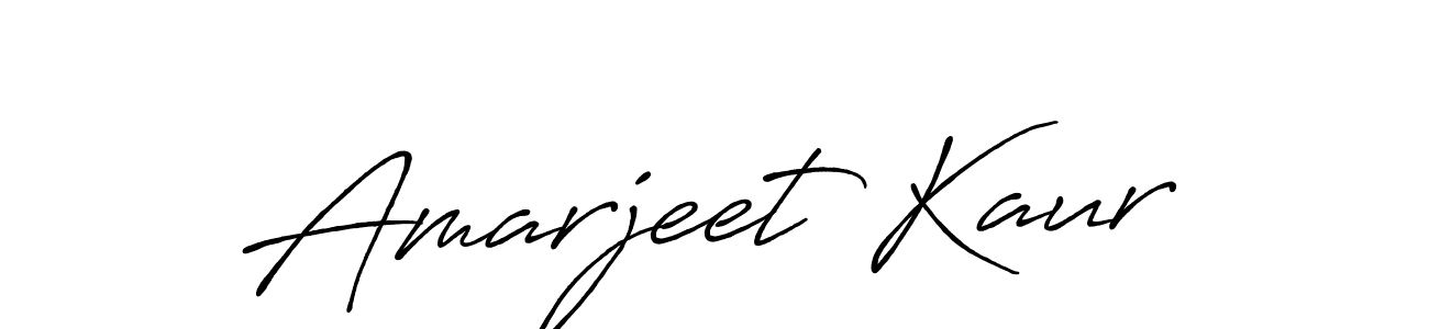 Create a beautiful signature design for name Amarjeet Kaur. With this signature (Antro_Vectra_Bolder) fonts, you can make a handwritten signature for free. Amarjeet Kaur signature style 7 images and pictures png