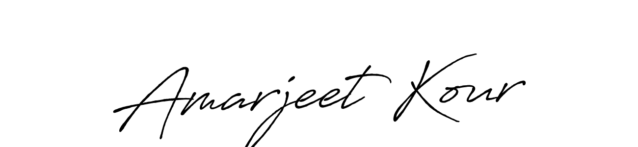 How to make Amarjeet Kour name signature. Use Antro_Vectra_Bolder style for creating short signs online. This is the latest handwritten sign. Amarjeet Kour signature style 7 images and pictures png